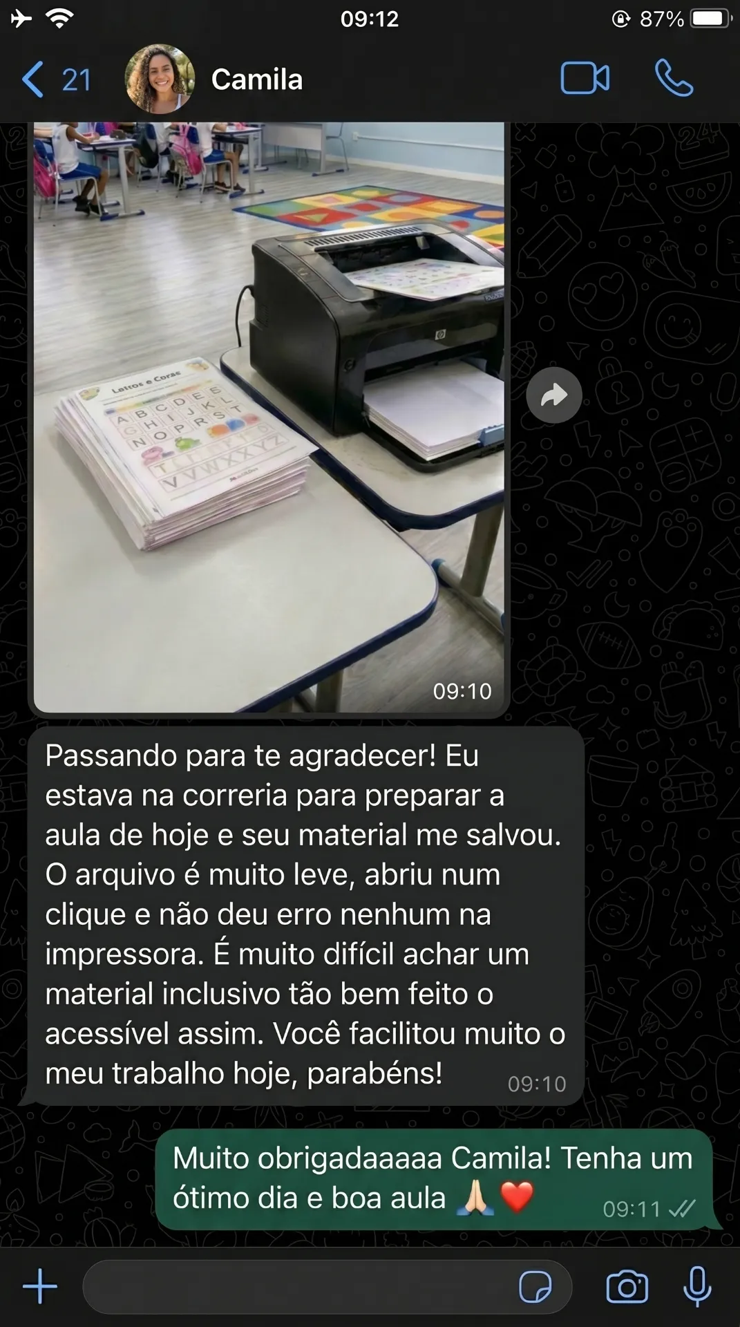 Depoimento WhatsApp pós-garantia 1